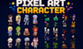 do pixel art game,pixel character game,background art,pixel animation,character