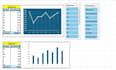 create a professional excel dashboard with charts, kpis, and reports