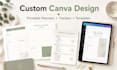 design a custom printable planner or template in canva