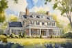 do watercolor house painting