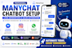 professional manychat chatbot setup for lead generation and sales automation