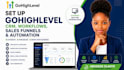 setup gohighlevel crm, webflows, sales funnels and automation for smail business