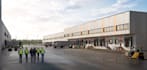 cgi 3d exterior warehouse retail,industrial load dock,logistic site plan render