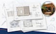 create kitchen deck permit drawings, pergola, patio and porch plans 3d render