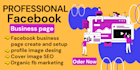 do facebook business page create and setup and image SEO