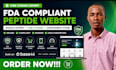 build an fda compliant peptide website or supplement website base44 vibe coding