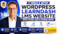 build wordpress learndash lms elearning website with tutor lms and course setup