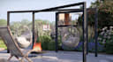 render proposed landscape surroundings, site layout design,garden outdoor visual
