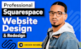 build squarespace website, design or redesign squarespace website development