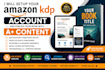 and setup amazon KDP with a content