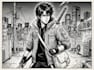 draw black and white commission 1 character