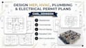 design mep, hvac, plumbing, electrical permit plans