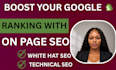 do on page SEO and technical optimization service