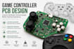 design retro game controller pcb, gamepad, joystick and firmware