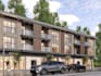 render 3d apartment house, mixed use exterior, commercial building visualization