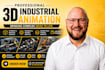 create 3d industrial animation, mechanical animation and engineering video