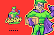 create a professional shipping and courier logo