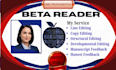 beta read your manuscript detailed reader feedback