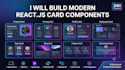 create modern responsive react cards UI components