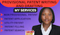 write patent, drafting and filing of your application, design and utility