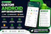 develop a custom android app using java and android studio