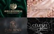 do modern luxury cosmetics, makeup, and beauty logo design