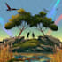 make a professionally made background cartoon illustration