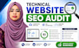do technical website SEO audit with competitor analysis and action plan
