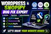 do website maintenance shopify bug fix wordpress issues woocommerce fix website