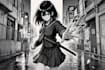create black and white manga comic page artwork