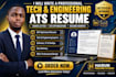 write a professional tech resume, engineering ats resume, and cover letter