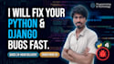 fix python and django bugs in your web application