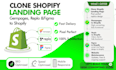 clone one shopify product store using figma to gemapege or replo, pagefly