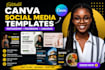 design canva social media templates and branded social media posts