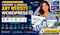 convert migrate drupal lovable wix squarespace commercehq weebly to wordpress