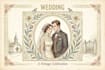 create a vintage wedding illustration poster design