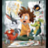 draw a full cartoon illustration