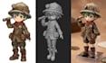 convert your 2d image or character art into a high quality 3d stl model