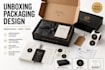 design unboxing experience packaging, shipping box and labels