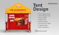 design custom tent, table cover, flag and canopy tent