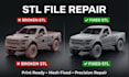 do stl file repair edit obj file modification 3d scan cleanup obj stl printing