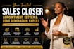 your sales closer and commission based sales representative salesperson