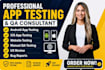 do user testing, website review, app testing on android, IOS app or game