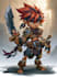 draw 2d game character illustration