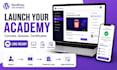 build an online course wordpress website with lms integration and student portal