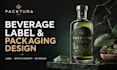 design your beverage label, bottle concept and packaging