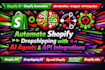 build ai dropshipping automation for shopify n8n workflows and API integrations