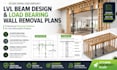 design lvl beam load bearing wall removal framing beam sizing beam layout plans