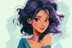 create simple cartoon portrait