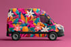 illustrate car wrap, truck wrap, van wrap design